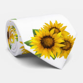 Cravate de tournesol aquarelle (Roulé)