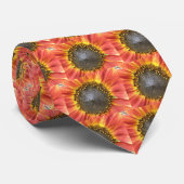 Cravate de tournesol rouge et jaune (Roulé)