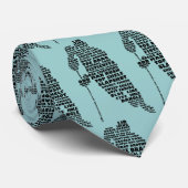 Cravate de typographie du joueur de hockey (Roulé)