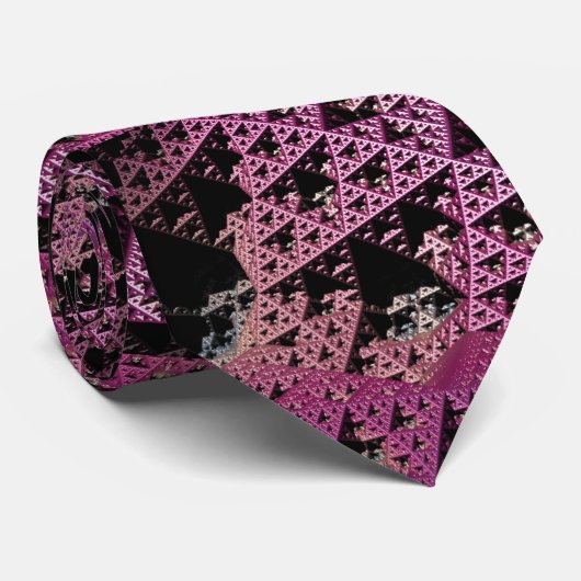 Cravate de vaisseau spatial violet 3D Sci fractal (Roulé)