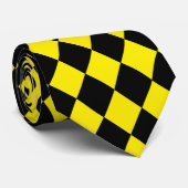 Cravate de vérification Diamant noir et jaune (Roulé)