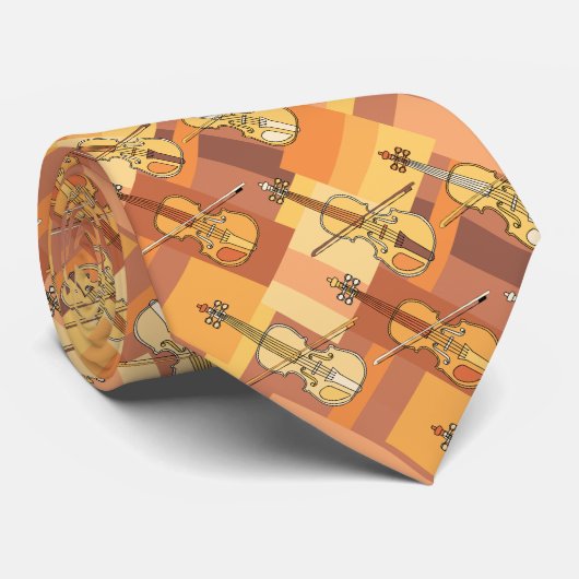 Cravate de violons colorés (Roulé)