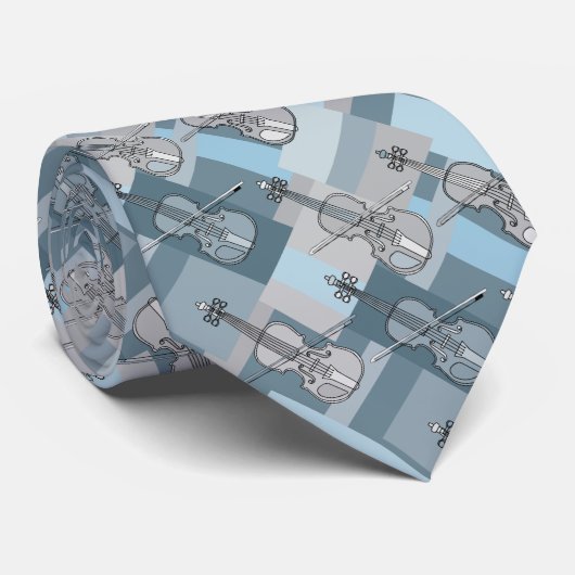 Cravate de violons colorés (Roulé)