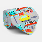 cravate de wagon-restaurant des années 1950 (Roulé)