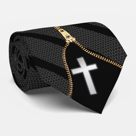 Cravate de Zipper croisé (Roulé)