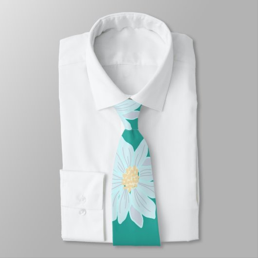 Cravate Deanna Day Daisey Turquoise (Attaché)