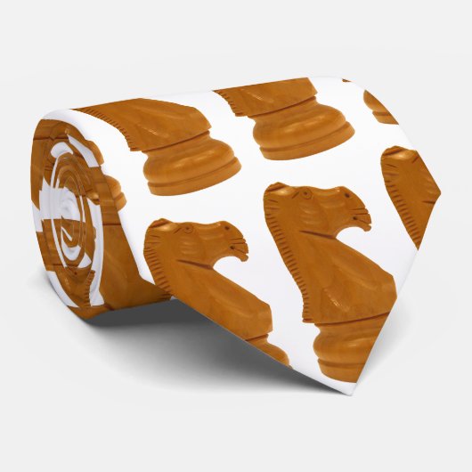 cravate d'échecs de chevalier blanc (Roulé)