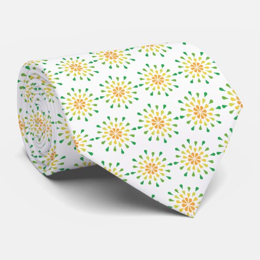 Cravate Déchets verts, jaunes et oranges (Roulé)