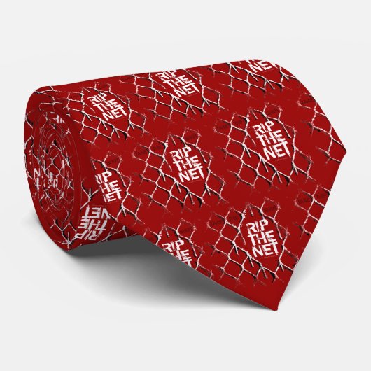 Cravate Déchirez le net (l'hockey) (Roulé)