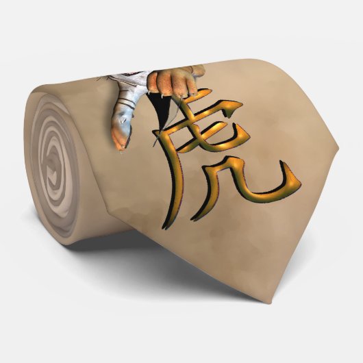 Cravate Déchirure de la conception de tigre (Roulé)