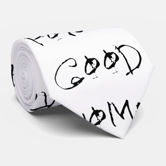 Cravate Déclaration noire et blanche audacieuse (Roulé)