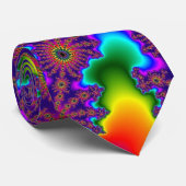 Cravate d'éclatement fractale arc-en-ciel personna (Roulé)