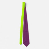 Cravate Décor couleur vert citron électrique prêt à Custom (Dos)