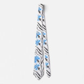 Cravate Décor croix de Cornflower bleu (Devant)
