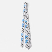 Cravate Décor croix de Cornflower bleu (Dos)