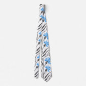 Cravate Décor croix de Cornflower bleu (Dos)