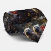 Cravate Décor de Noël de Cairn Terrier Snowy Sleigh (Roulé)