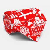 Cravate Décor de Noël finlandais traditionnel (Roulé)