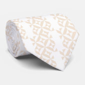 Cravate Décor géométrique beige clair Motif (Roulé)