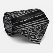 Cravate décorative en argent-noir (Roulé)