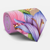 Cravate décorée d'un monogramme de bouquet de (Roulé)