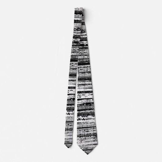 Cravate Découpe technique - noir et blanc (Dos)