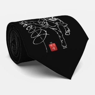 CRAVATE DÉCROCHER UNE ÉTOILE FAÇON TKD NOIR