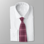 Cravate Deep Cranberry Red Tartan Plaid (Attaché)