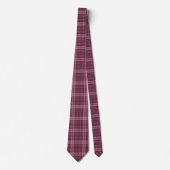 Cravate Deep Cranberry Red Tartan Plaid (Devant)