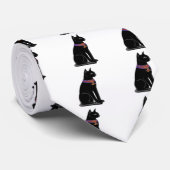 Cravate Déesse Bastet de chat égyptien (Roulé)