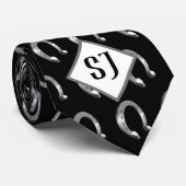 Cravate Défer à cheval | Initiales (Roulé)