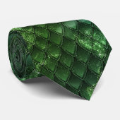 Cravate d'effet Ombre Dragon Vert (Roulé)