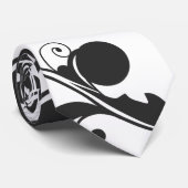 Cravate Défilement Yin & Yang (noir) (Roulé)