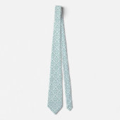 Cravate Défiler Damask Motif Turquoise (Devant)