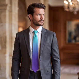 Cravate Dégradé Aqua Violet