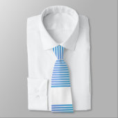 Cravate Dégradé Bandes Multi Bleu (Attaché)