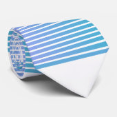 Cravate Dégradé Bandes Multi Bleu (Roulé)
