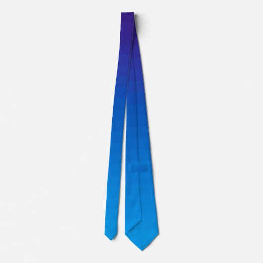 Cravate dégradé bleu| Lignes horizontales| rayures| (Dos)