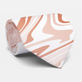 Cravate Dégradé De Marbre Rouge Et Orange Abstrait Liquide (Roulé)