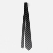 Cravate dégradé de motif rouge et noir à damiers (Dos)