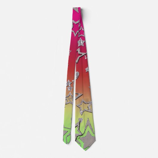 Cravate Dégradé de Noël parties scintillant brillant confe (Dos)