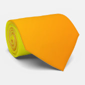 Cravate Dégradé de soleil jaune doré, (Roulé)