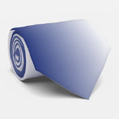 Cravate Dégradé Moderne Bleu Blanc Ombré (Roulé)