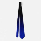 Cravate Dégradé Noir et Bleu Saphir Moderne (Dos)