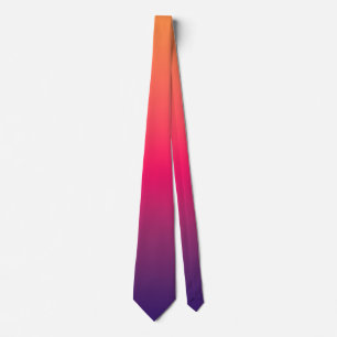 Cravate Dégradé Orange Rose Violet
