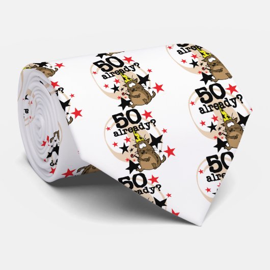 Cravate Déjà anniversaire 50 (Roulé)