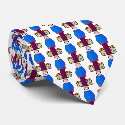 Cravate Del Griffith – Classic Comedy Pattern Tie (Roulé)