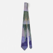 Cravate Delaunay Claasic Art Abstrait Peinture Bleu Vert (Devant)