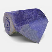 Cravate Delaunay Claasic Art Abstrait Peinture Bleu Vert (Roulé)