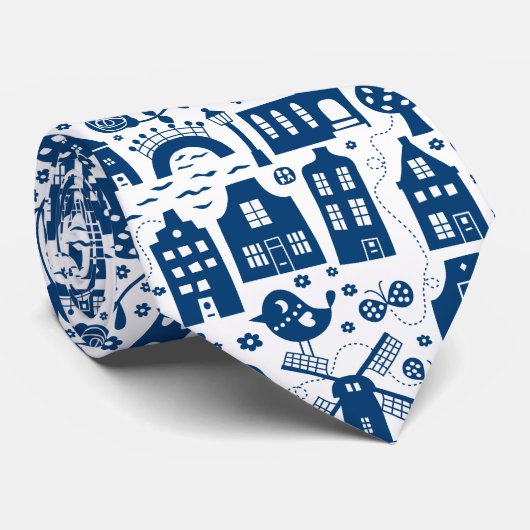 Cravate Delft Blue by BORA (Roulé)